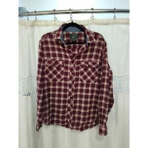 Vintage Woolrich Men’s Flannel Button Down Shirt M Red Plaid